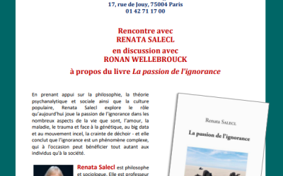 Nastop Renate Salecl v Parizu