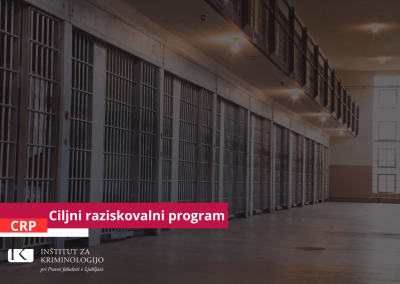 Validacija presejalnega orodja za oceno tveganja v zavodih za prestajanje zapornih kazni