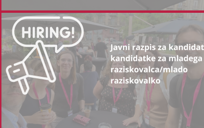 Javni razpis za kandidate/kandidatke za mladega raziskovalca/mlado raziskovalko za raziskovalno področje kriminologija in socialno delo