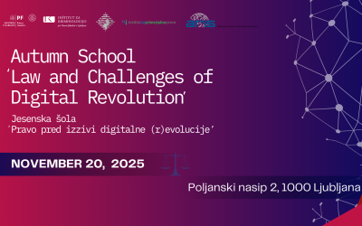 You are invited to the Autumn School: Law and challenges of the digital (r)evolution
